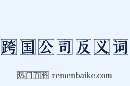 跨国公司反义词是什么意思的图片